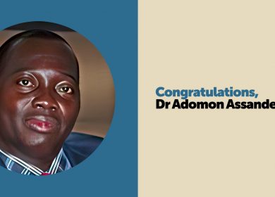 Congratulations – Dr Adomon Assande !