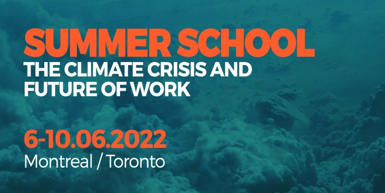 Summer School – The Climate Crisis and Future of Work