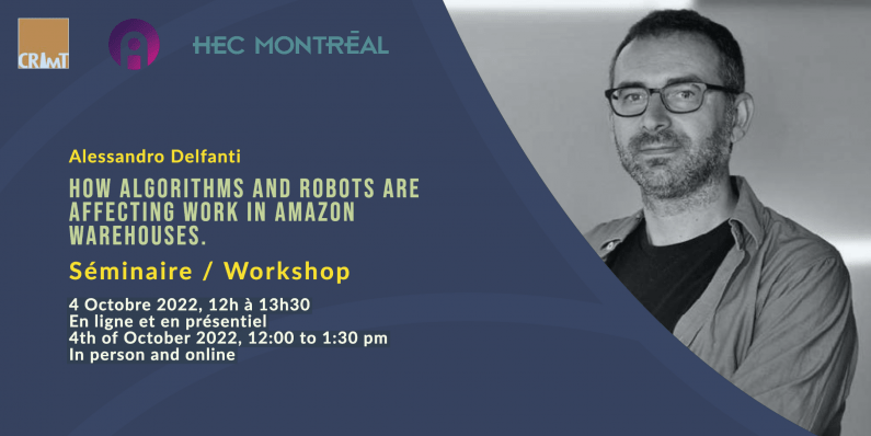 Séminaire – How algorithms and robots are affecting work in Amazon Warehouses