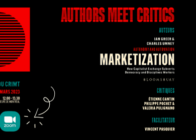WEBINAIRE – AUTHORS MEET CRITICS￼
