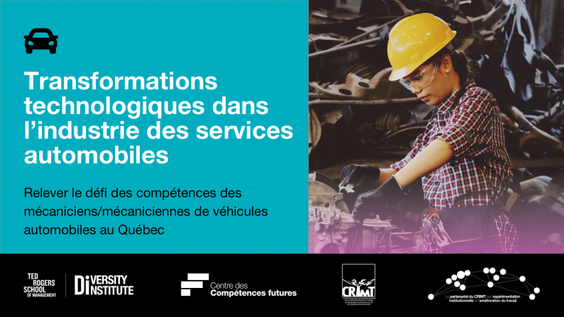 Publication – Les transformations technologiques dans l’industrie des services automobiles. Relever le défi des compétences des mécaniciens et mécaniciennes de véhicules automobiles au Québec