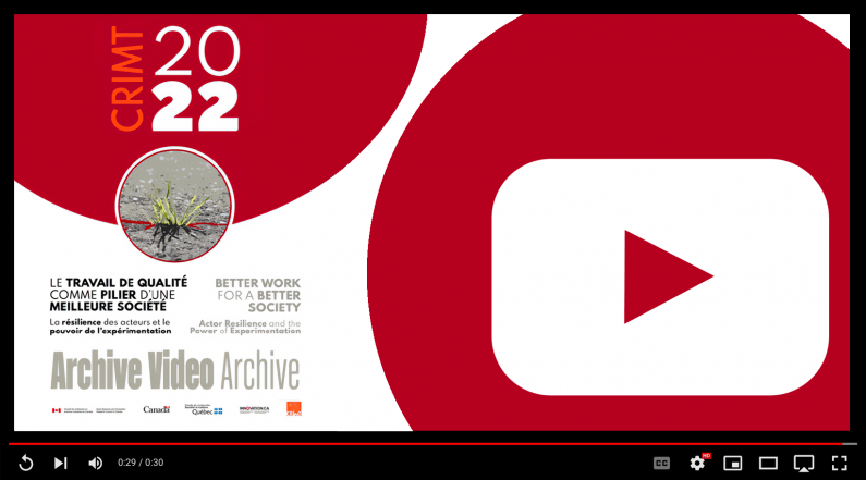 CRIMT2022 – Archive vidéo