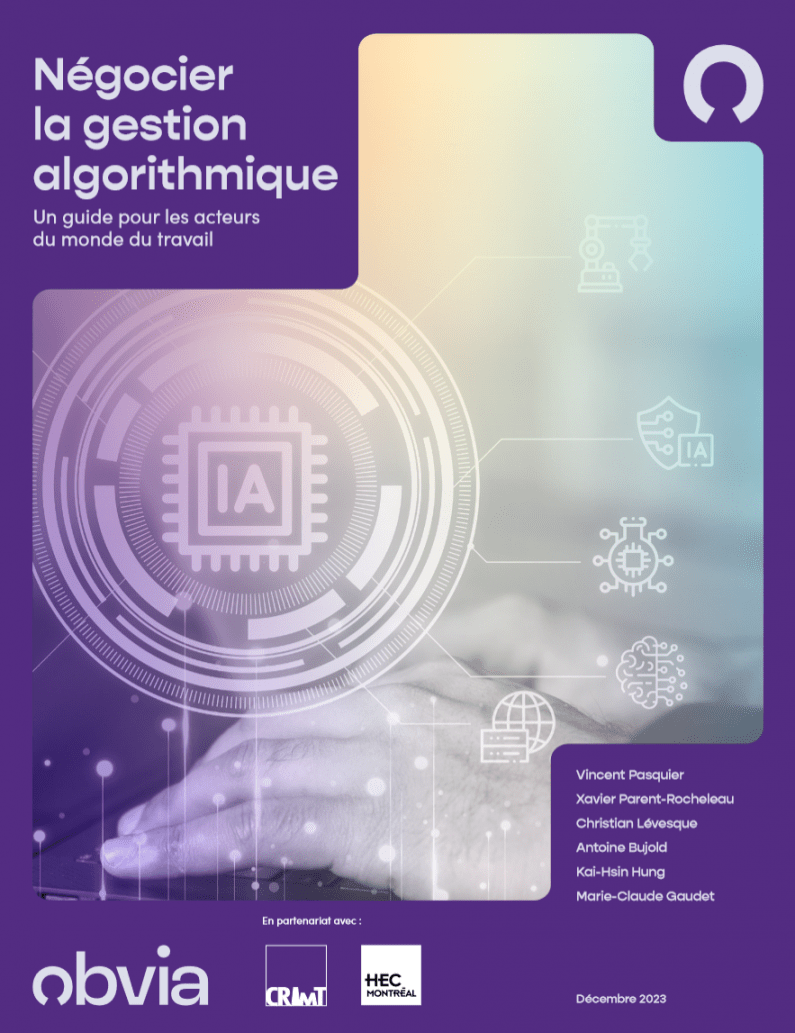 Négocier la gestion algorithmique: Un guide pour les acteurs du monde du travail